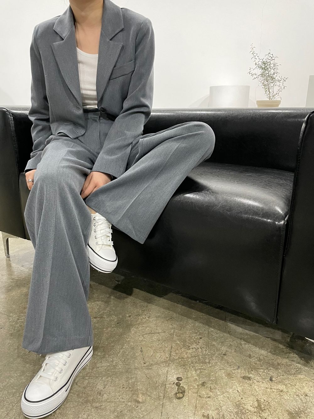 【F60143】實拍春季短板休閒西裝外套+西裝長褲250218