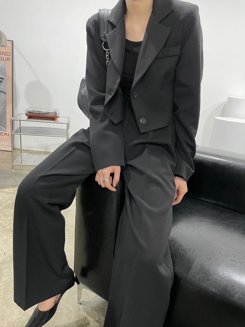 【F60143】實拍春季短板休閒西裝外套+西裝長褲250218