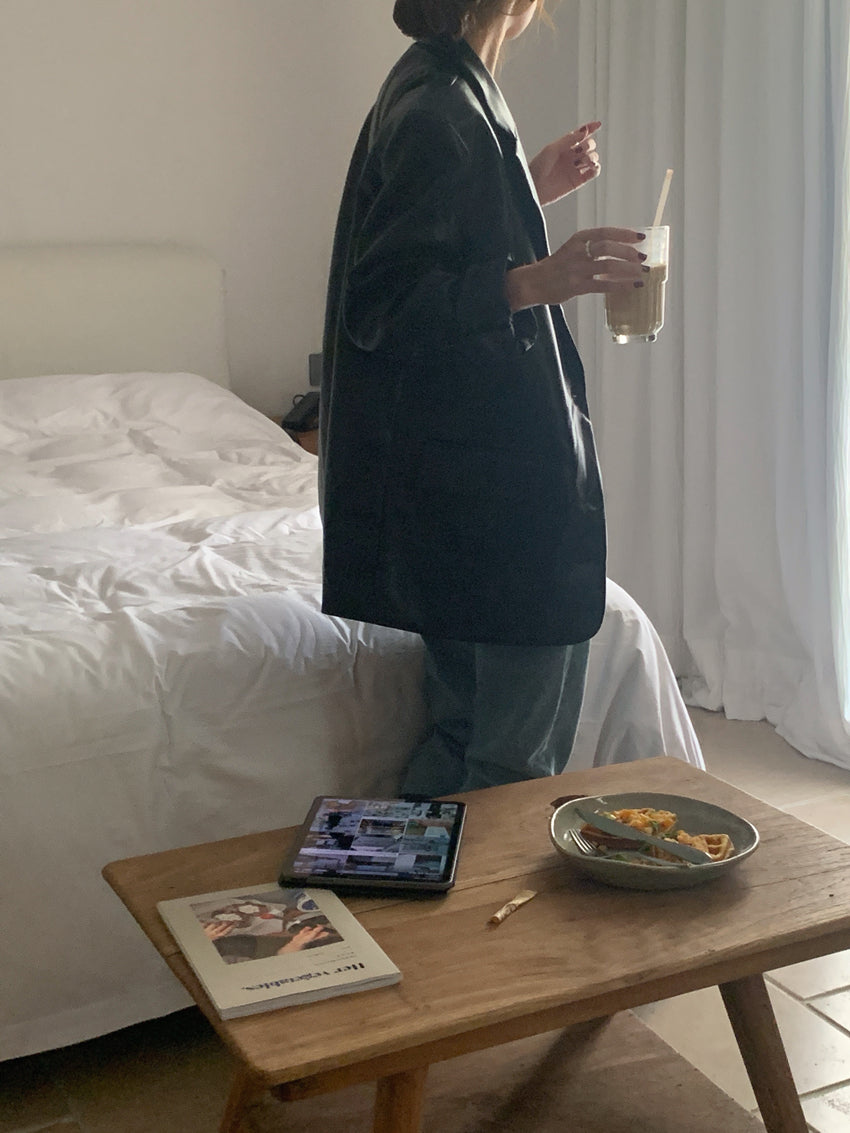 【F60112】實拍帥酷氣質男友風pu皮質西裝外套250212