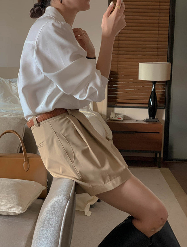 【F01215】春秋新款法式復古氣質優雅襯衫250113
