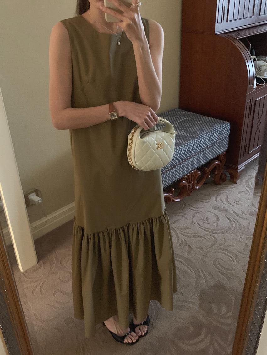 【F60321】實拍法式優雅復古寬鬆露背洋裝250408
