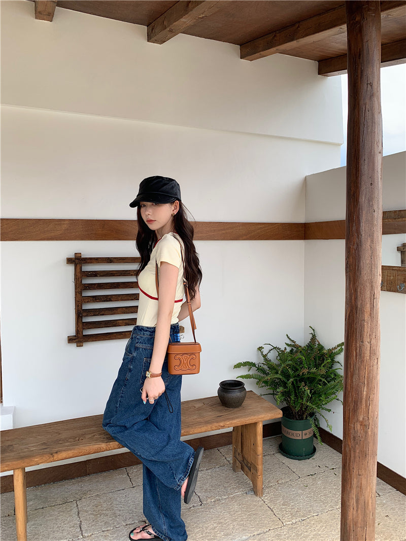 【F034268】實拍法式風格彈性針織衫250325