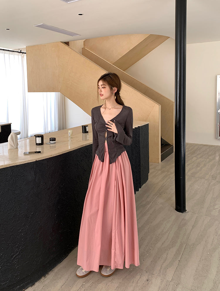 【F08323】實拍秋裝外搭薄款透膚防曬開衫230814