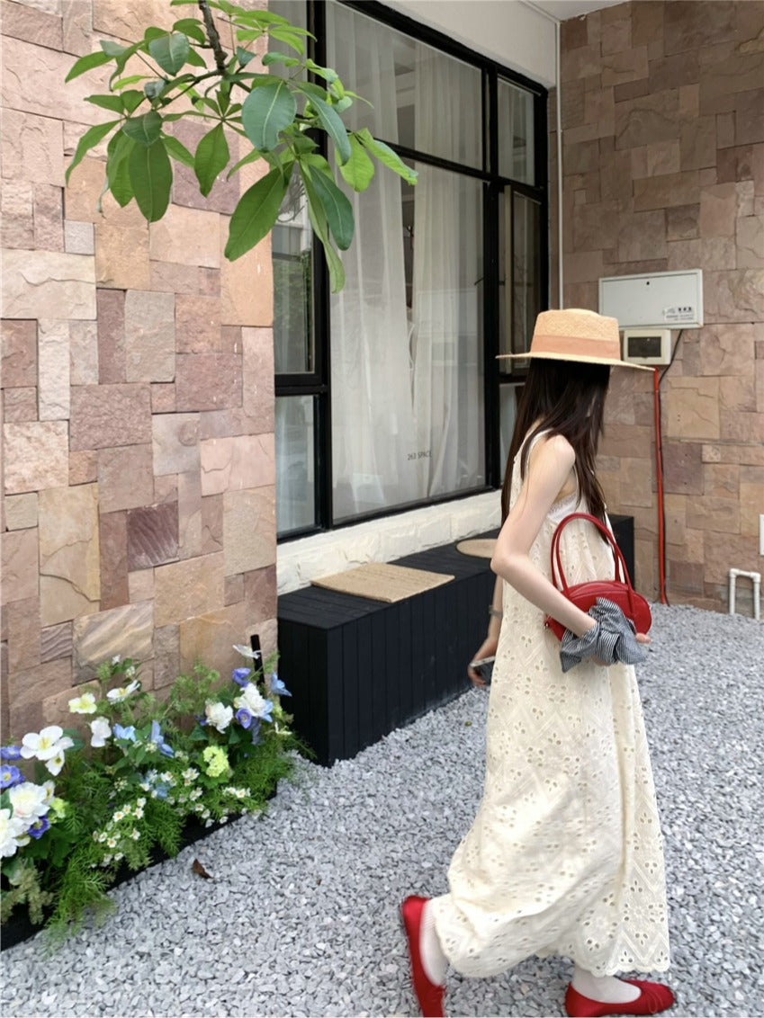 【F034267】實拍韓國高單夏季清新氣質蕾絲洋裝250325