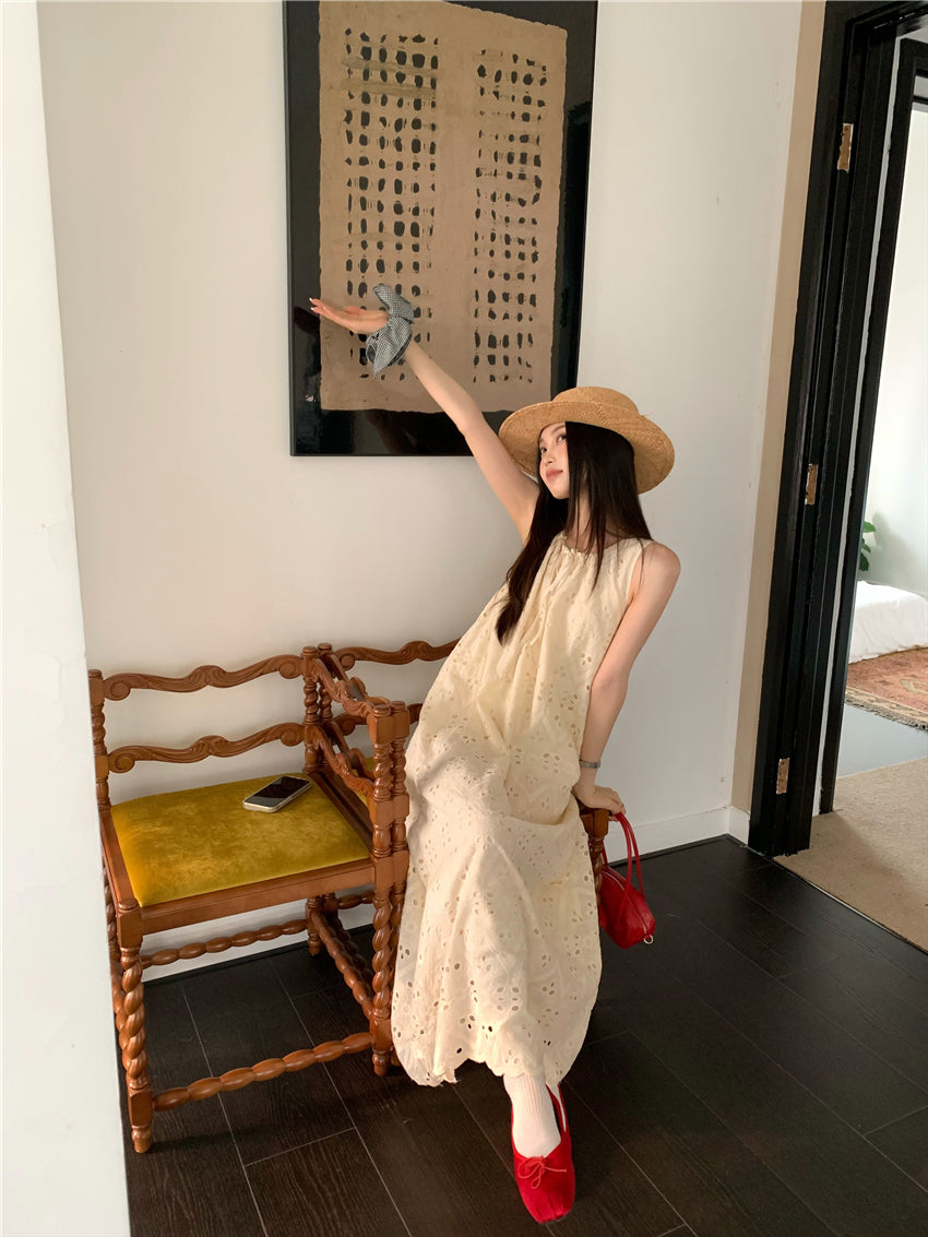 【F034267】實拍韓國高單夏季清新氣質蕾絲洋裝250325