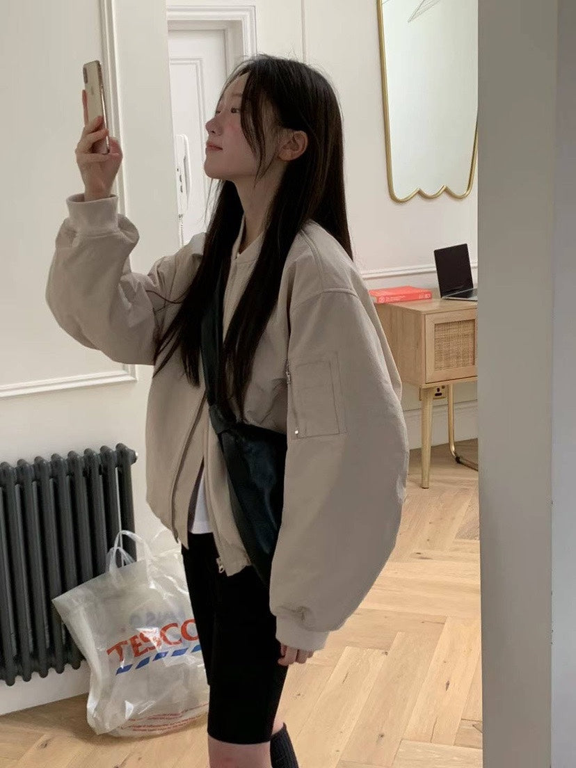 【F01217】早春韓系寬鬆外套棒球外套 3色250113