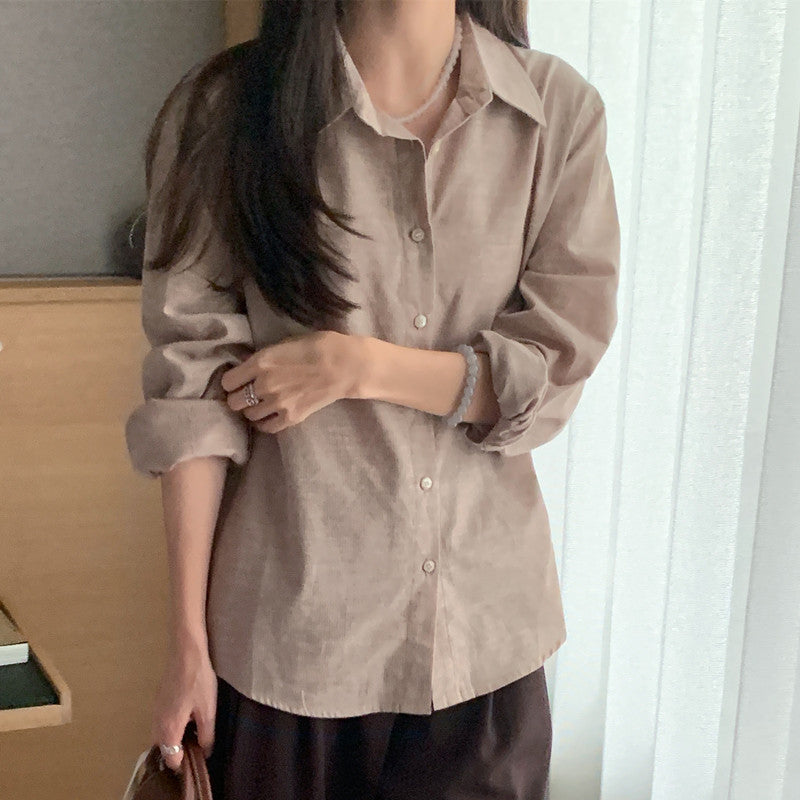 【F60111】實拍早春細條紋寬鬆長袖襯衫250212