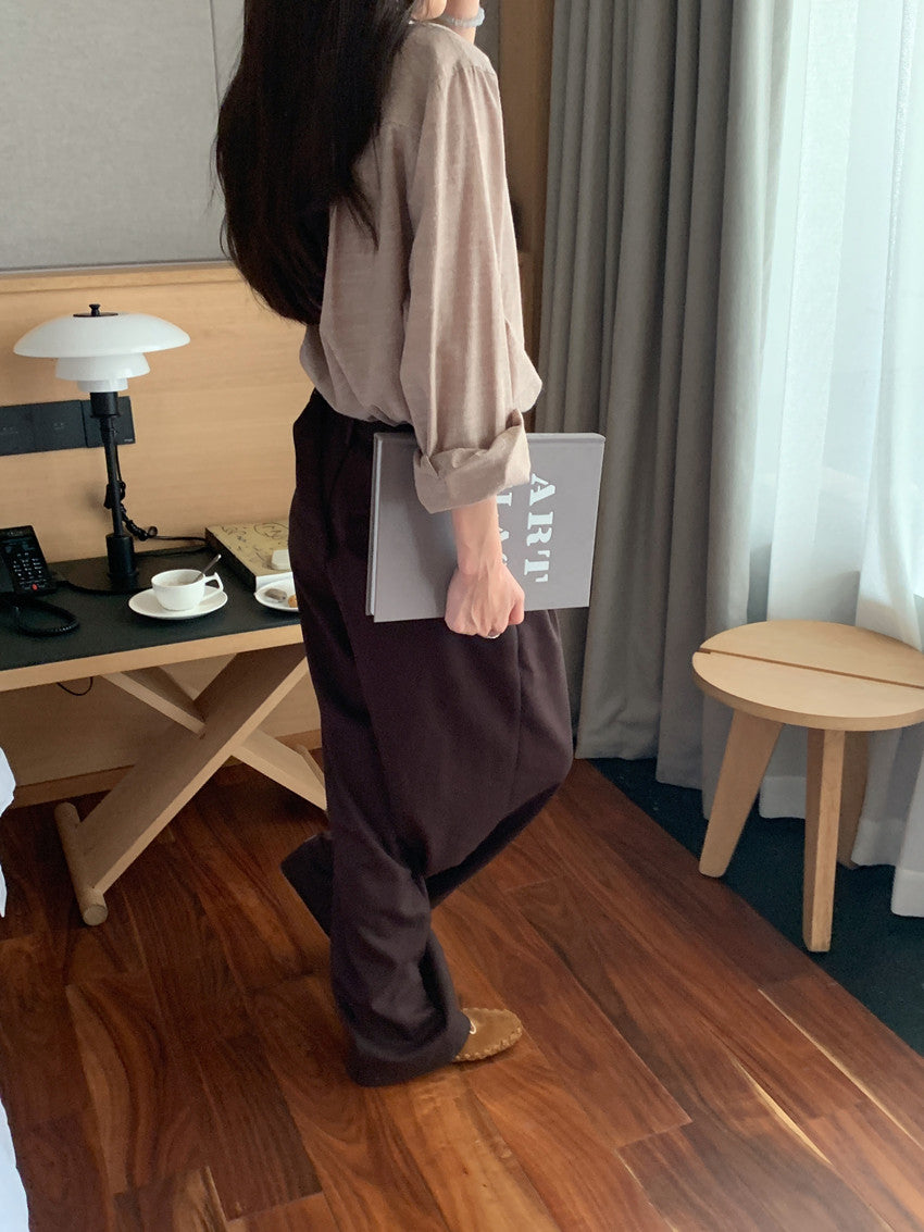 【F60111】實拍早春細條紋寬鬆長袖襯衫250212