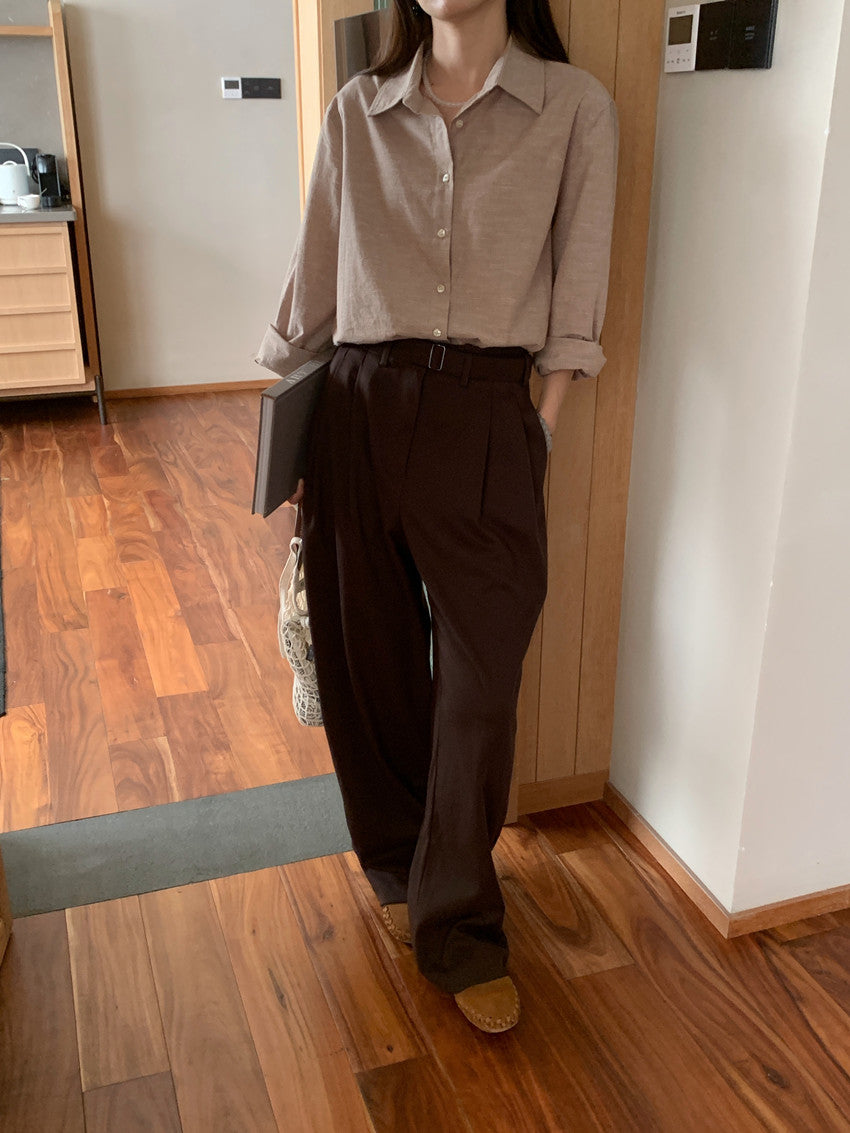 【F60111】實拍早春細條紋寬鬆長袖襯衫250212