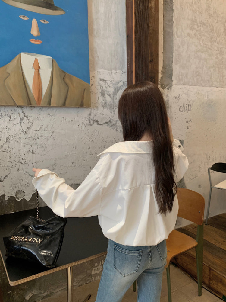【F60167】實拍韓系假兩件蕾絲邊背心襯衣250218
