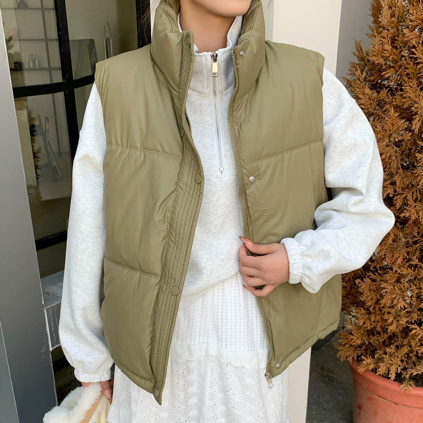 【F11423】實拍冬季加厚寬鬆加厚羽絨背心241125