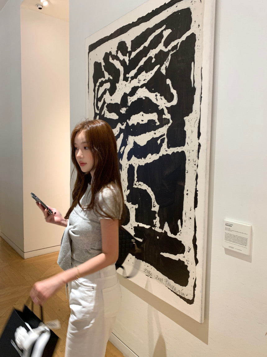 【F60124】韓國早春法式甜美綁帶圓領針織衫250212