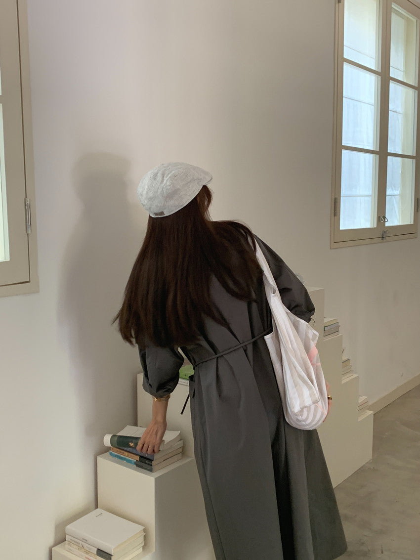 【F60108】實拍早春小眾復古立領棉質襯衫式洋裝250212