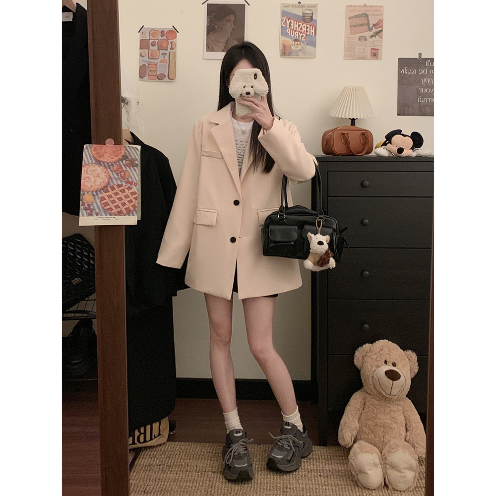 【F60132】實拍S~3XL春季簡約寬鬆西裝外套250212