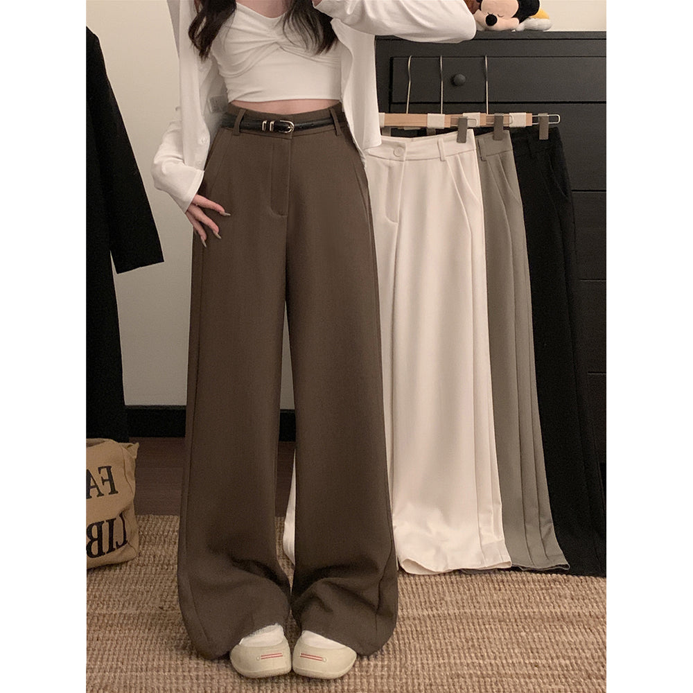 【F60131】實拍S~XL新款寬鬆高腰垂感西裝褲250212