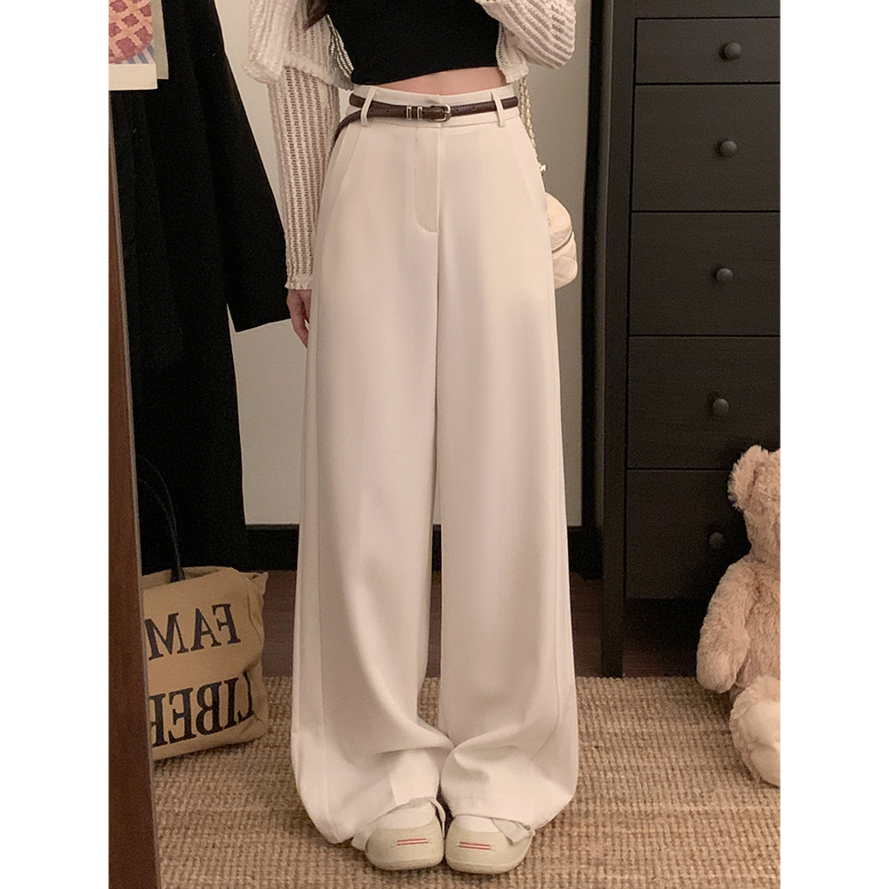 【F60131】實拍S~XL新款寬鬆高腰垂感西裝褲250212