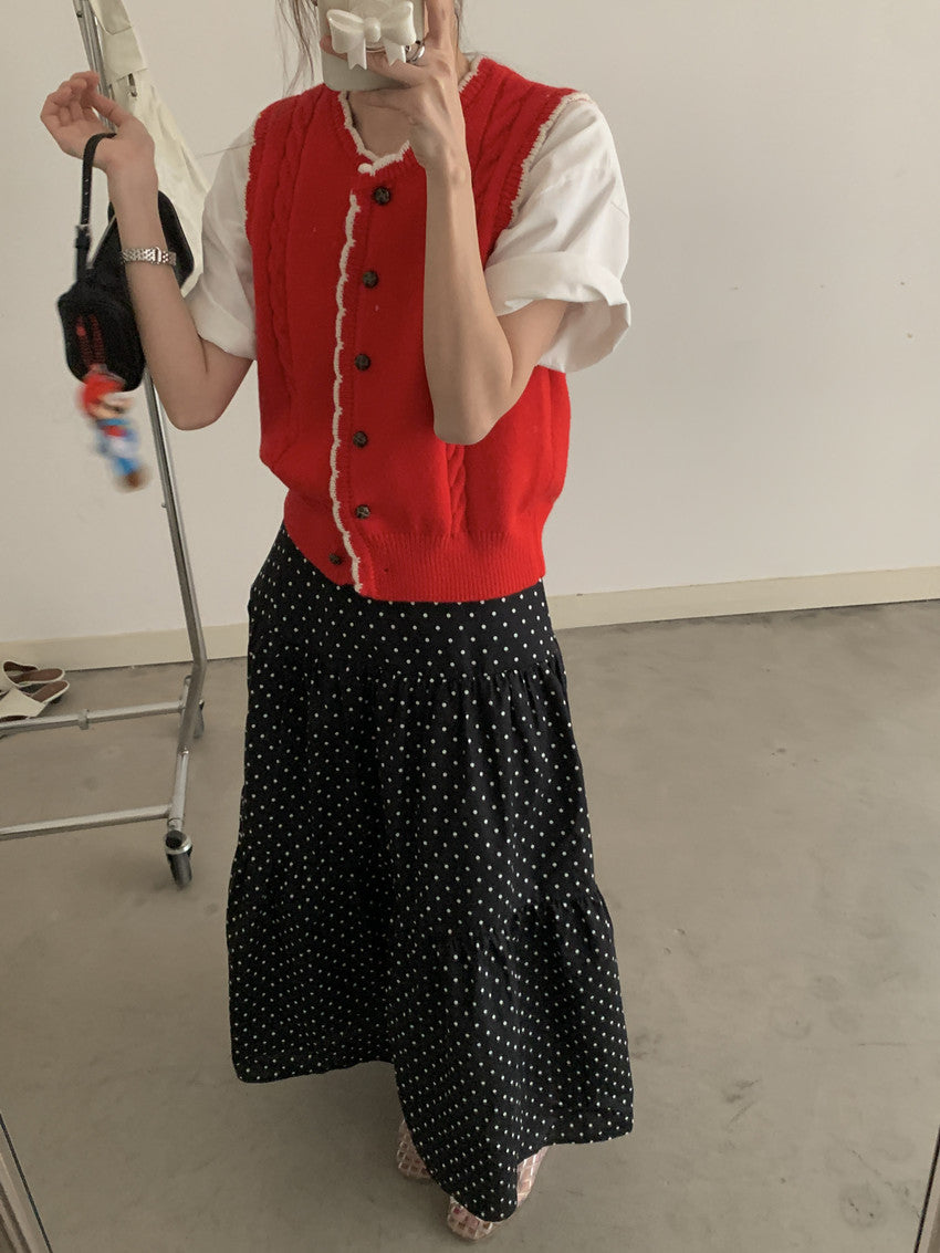 【F60135】實拍早春氣質小香針織背心250212