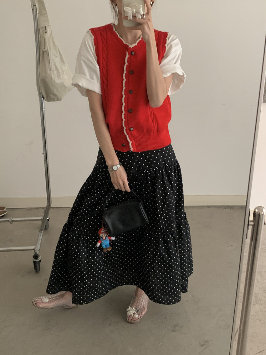 【F60135】實拍早春氣質小香針織背心250212