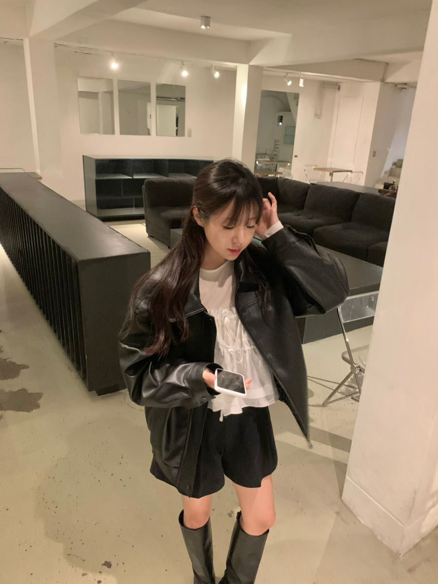 【F60152】韓國氣質甜美荷葉綁帶吊帶背心(不含內搭)250218