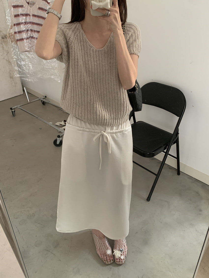 【F60202】實拍法式温柔 舒適感滿滿粗針針織衫250225
