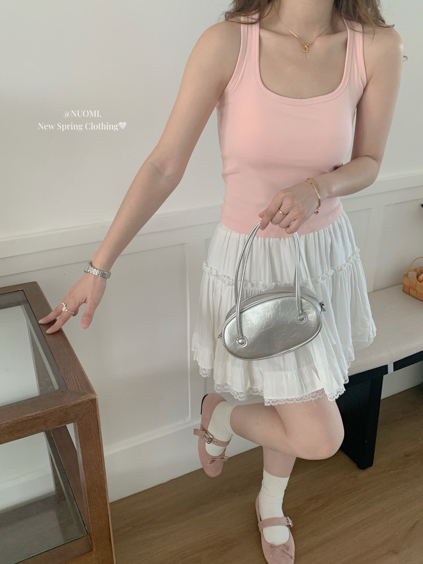 【F60252】實拍9色小方領吊帶工字背心(含胸墊)250304