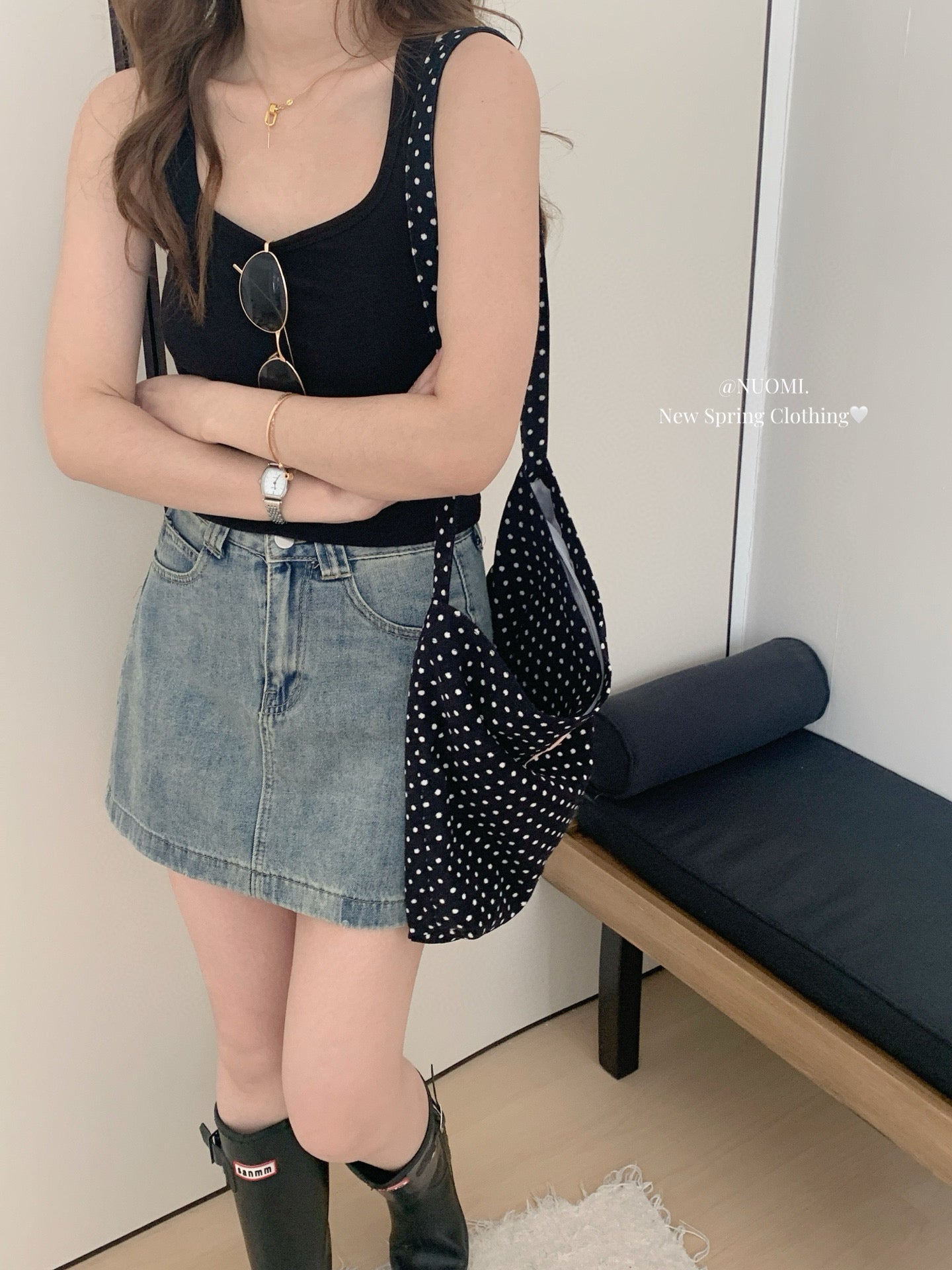 【F60252】實拍9色小方領吊帶工字背心(含胸墊)250304
