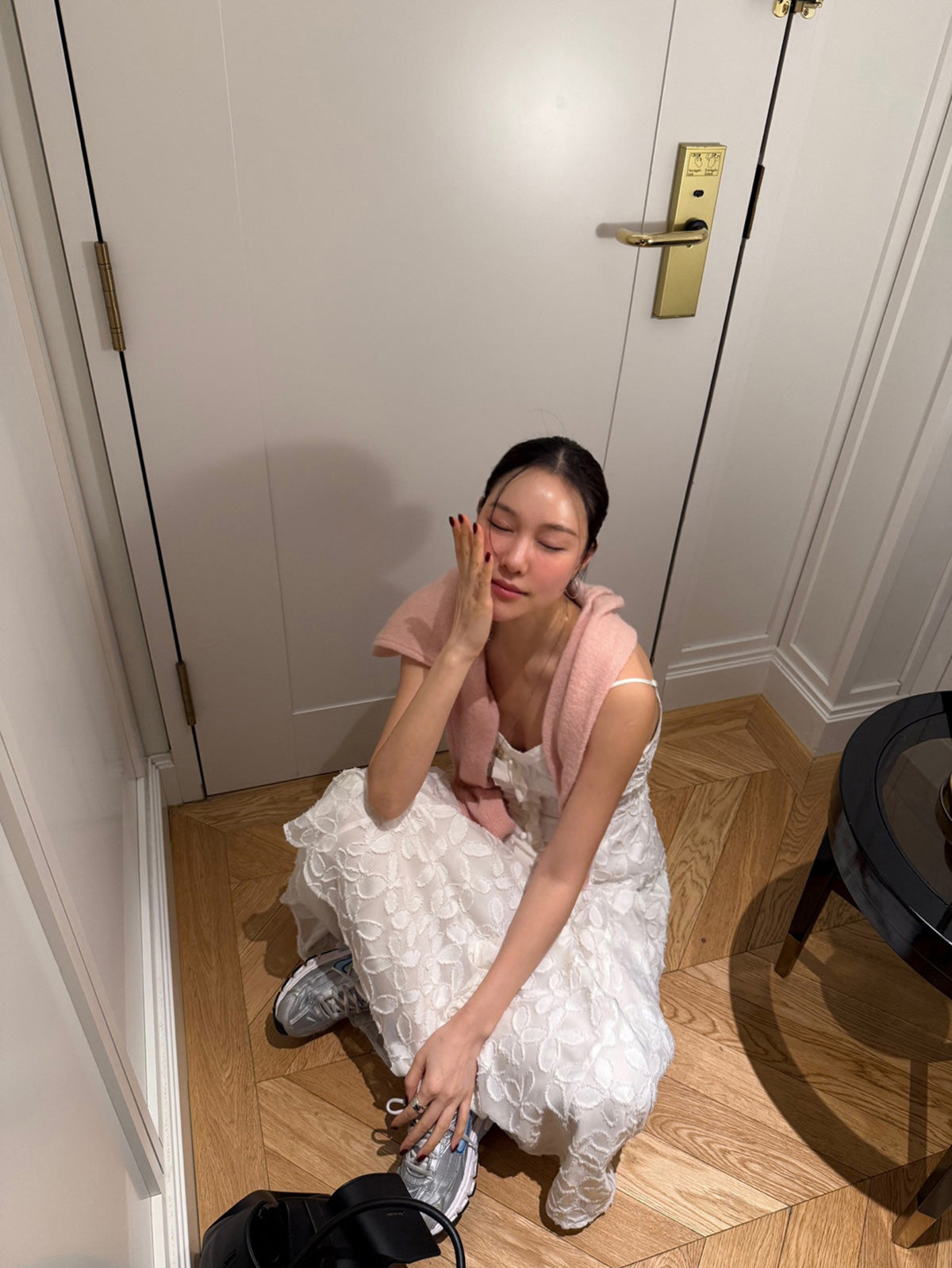 【F60180】春夏韓國東大門法式立體蕾絲洋裝250225