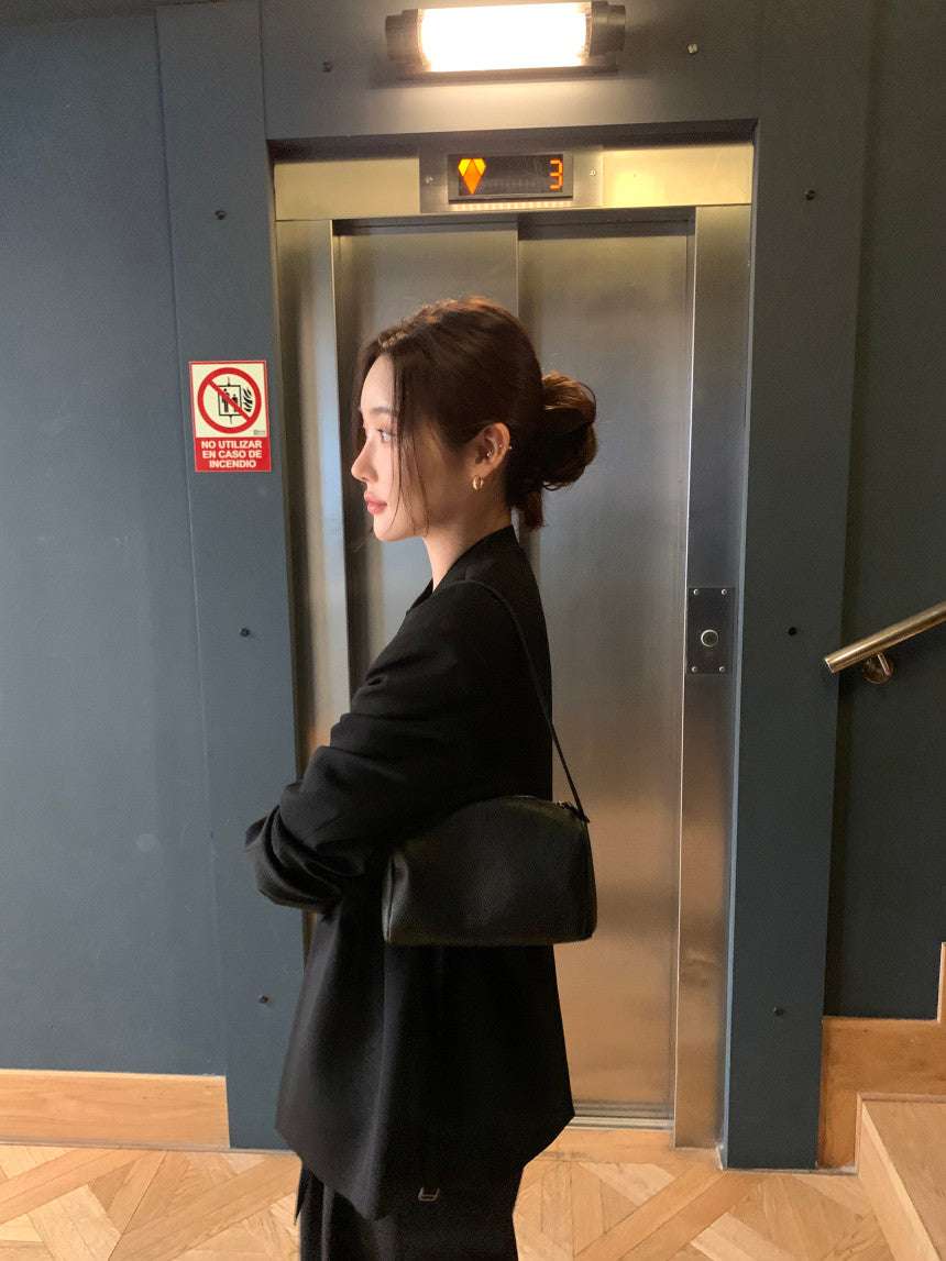 【F034283】韓國春季復古簡約寬鬆休閒西裝外套250325