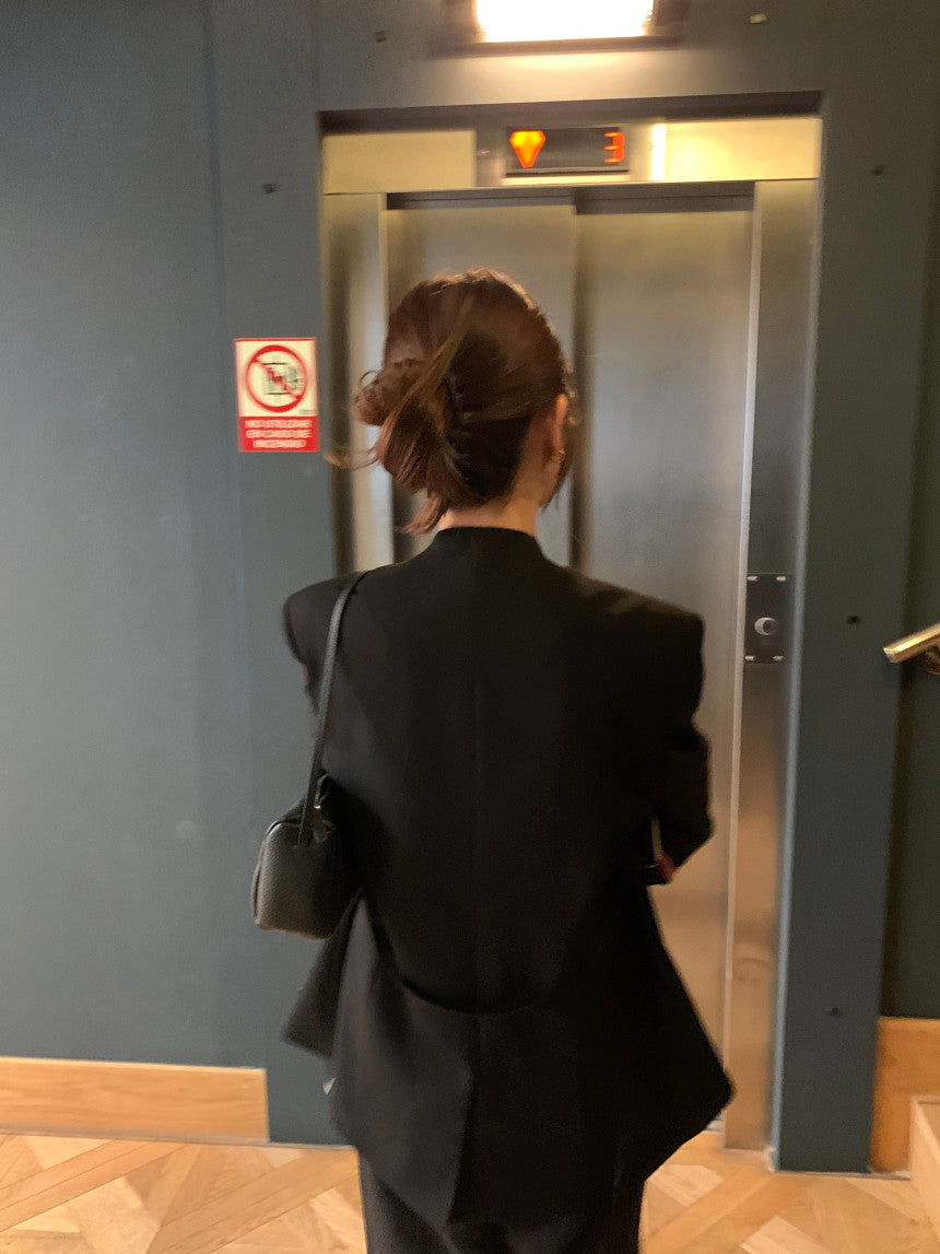【F034283】韓國春季復古簡約寬鬆休閒西裝外套250325