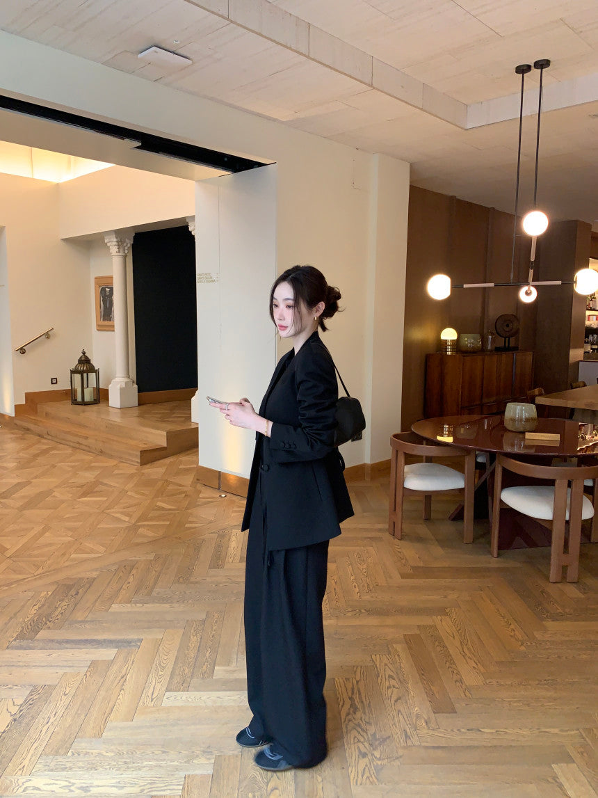 【F034283】韓國春季復古簡約寬鬆休閒西裝外套250325