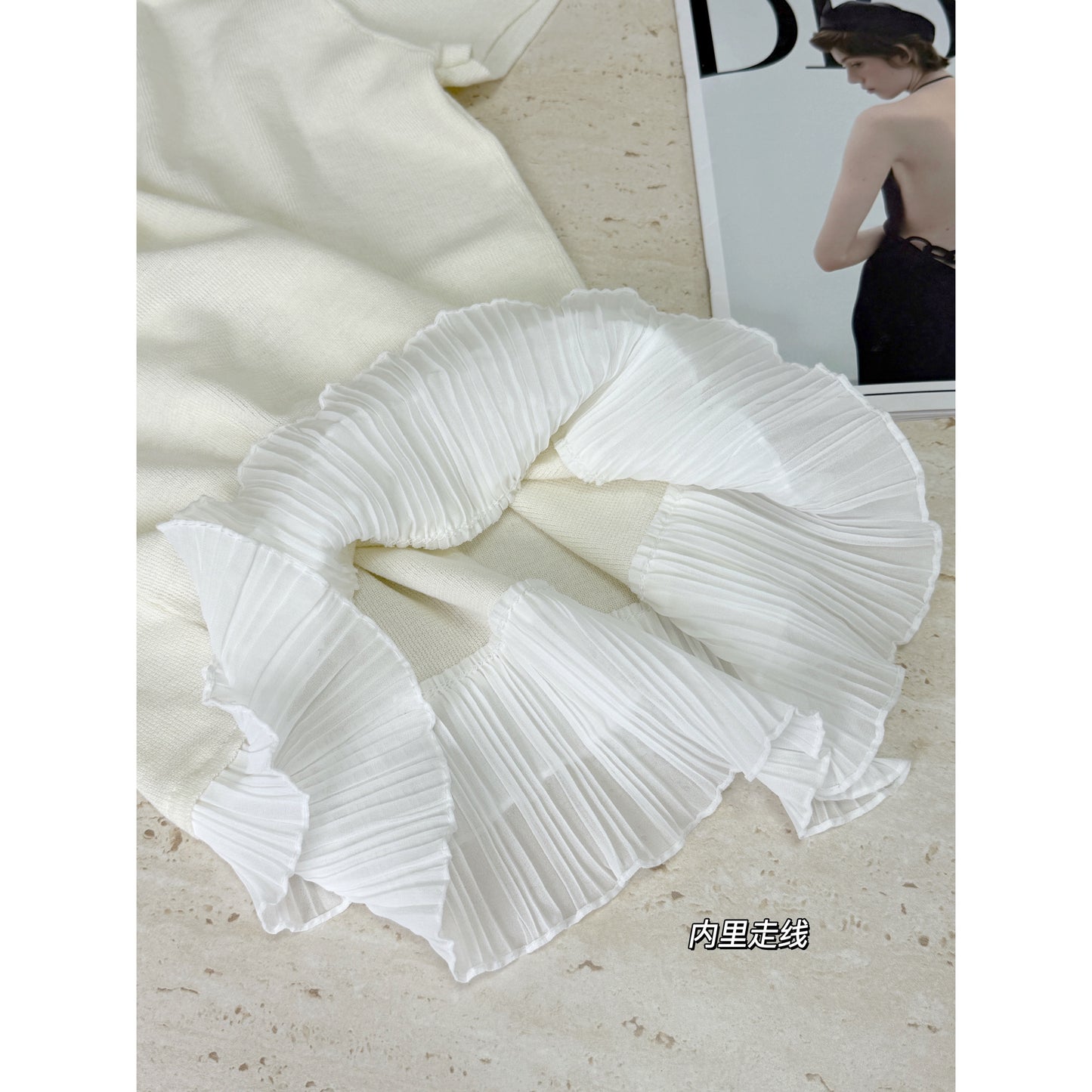 【F60231】實拍檸檬綠茶同款甜美蕾絲針織衫(含9%羊毛)250304