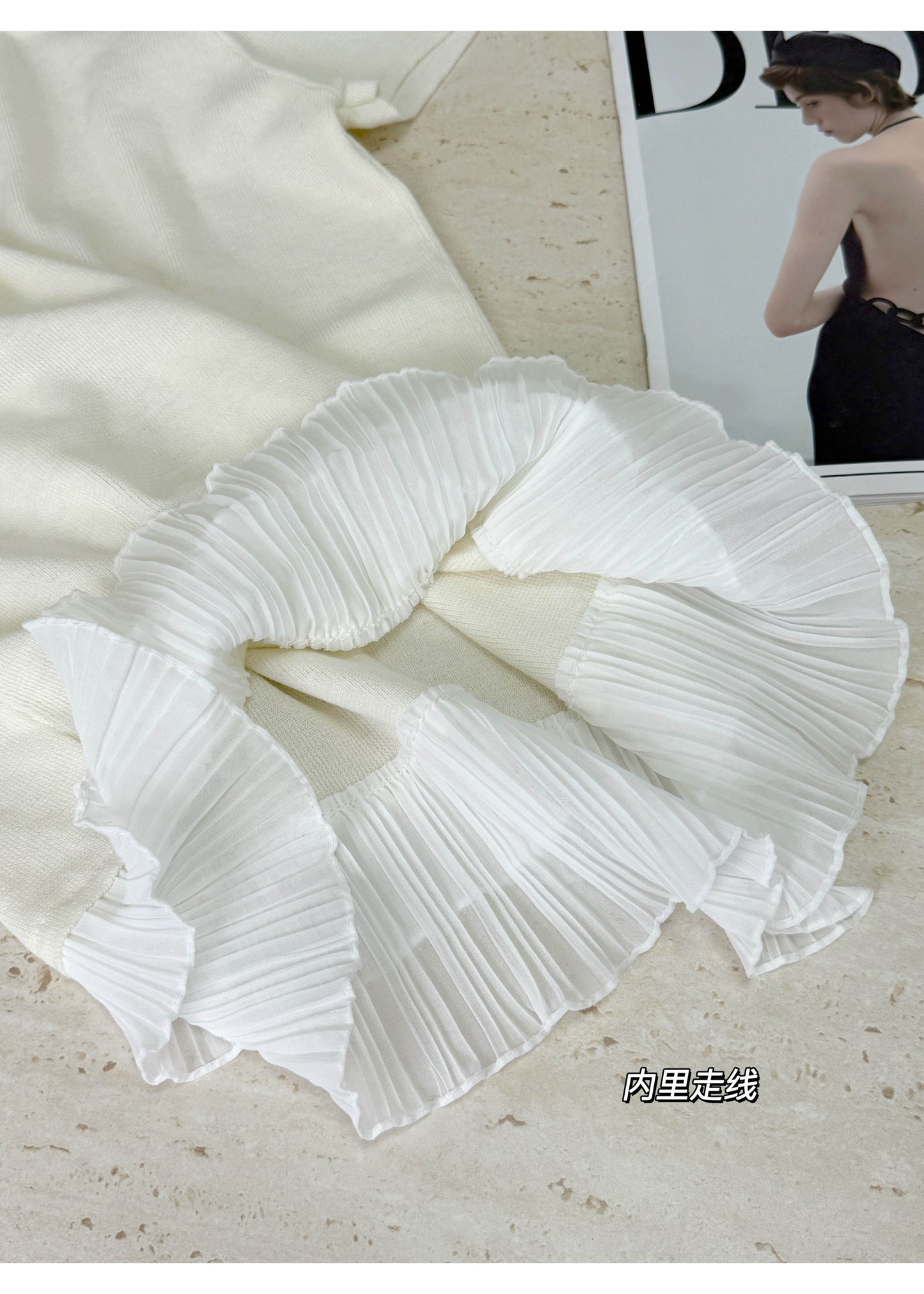 【F60231】實拍檸檬綠茶同款甜美蕾絲針織衫(含9%羊毛)250304