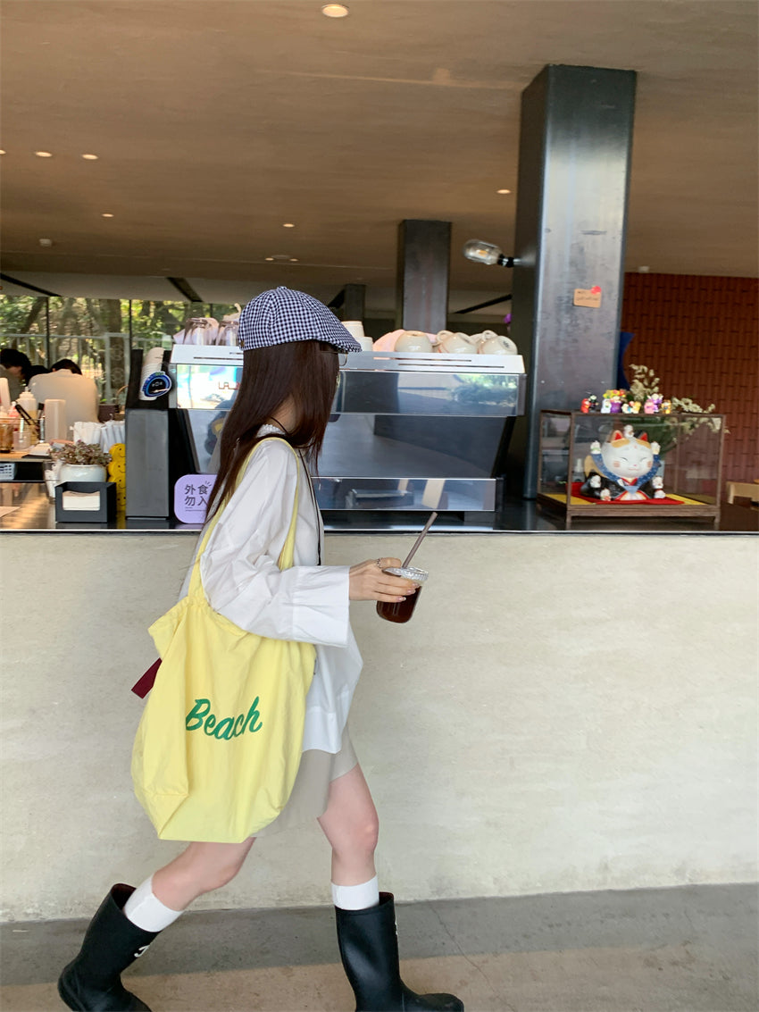 【F034275】實拍韓國原單定製花邊長袖襯衫250325