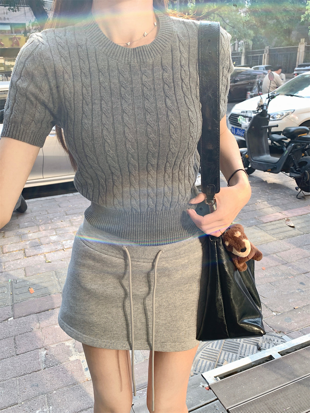【F60254】實拍春夏韓版麻花老錢風針織衫(含6%羊毛)250304