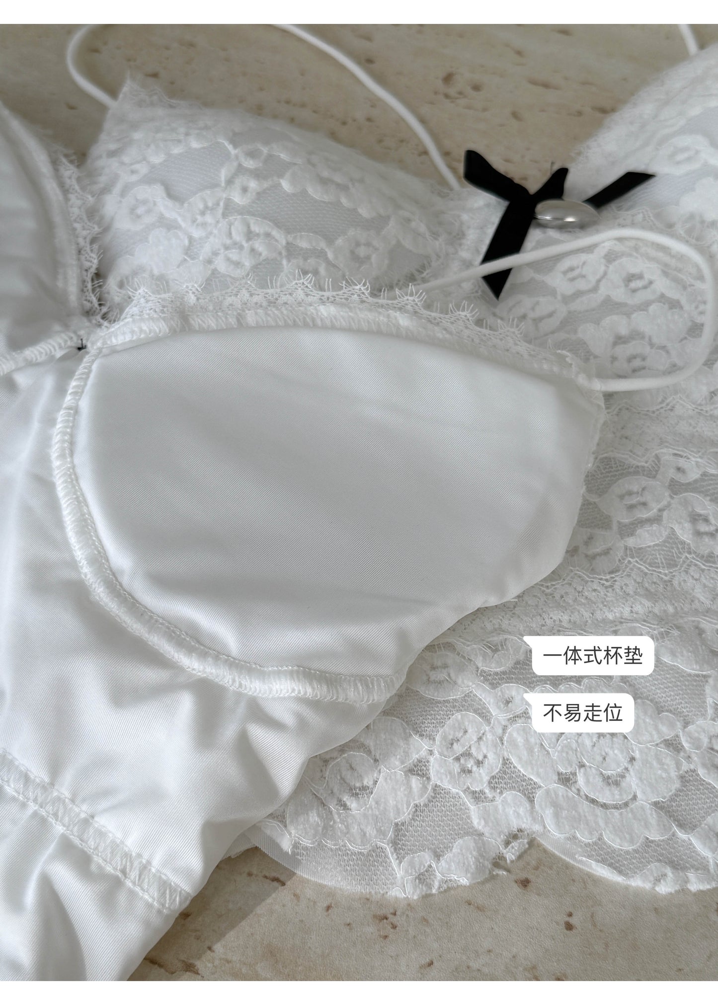 【F60240】實拍彈性蕾絲吊帶背心含胸墊250304