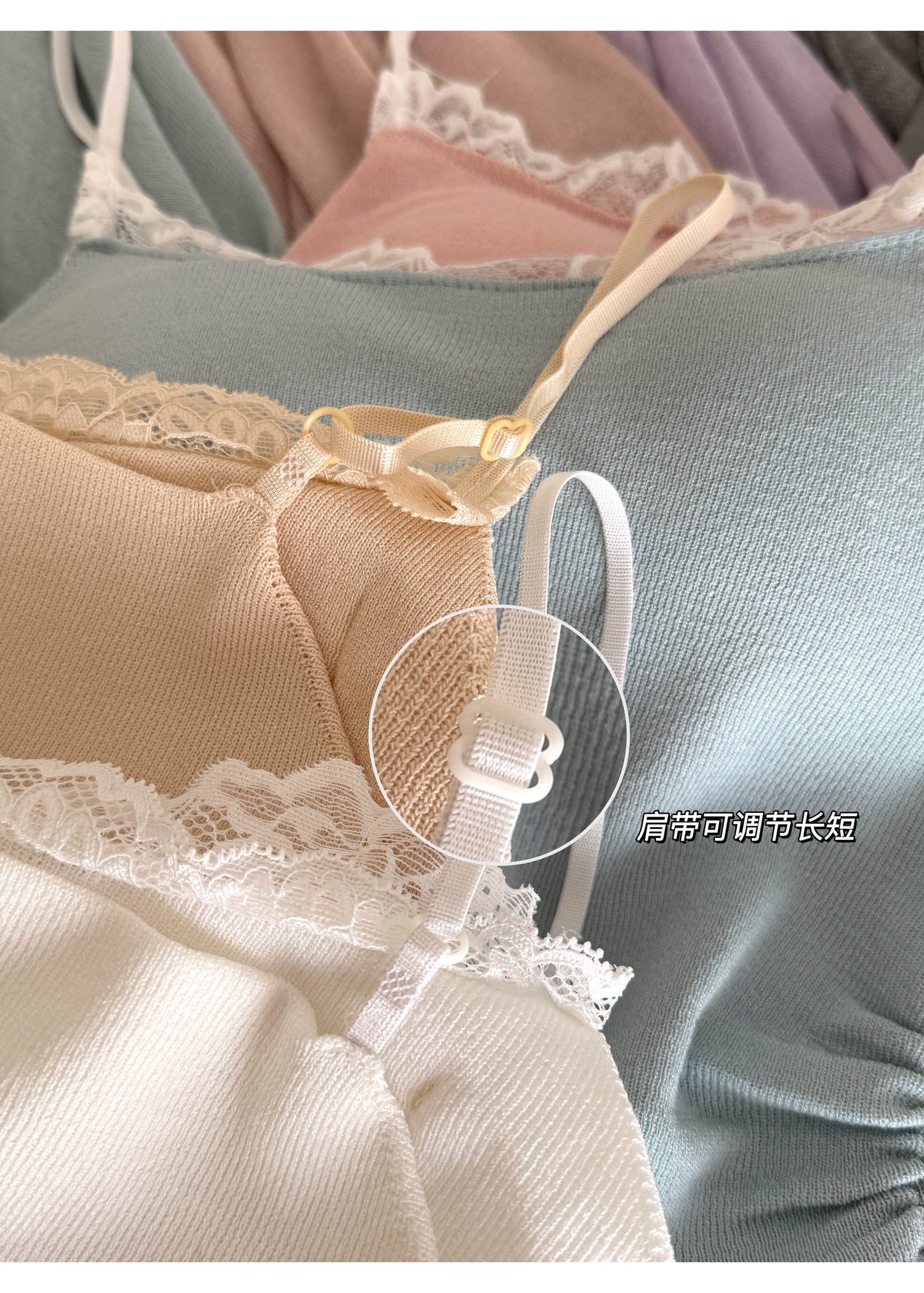 【F60314】實拍春夏慵懶蕾絲吊帶+針織開衫250401