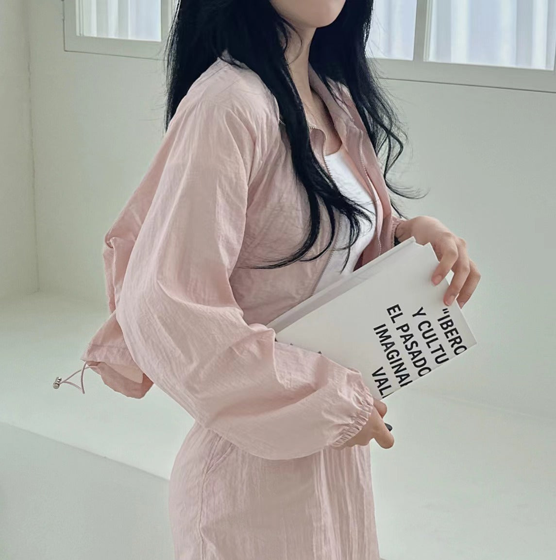 【F60353】韓國春夏休閒長袖外套+a字裙 套裝250408
