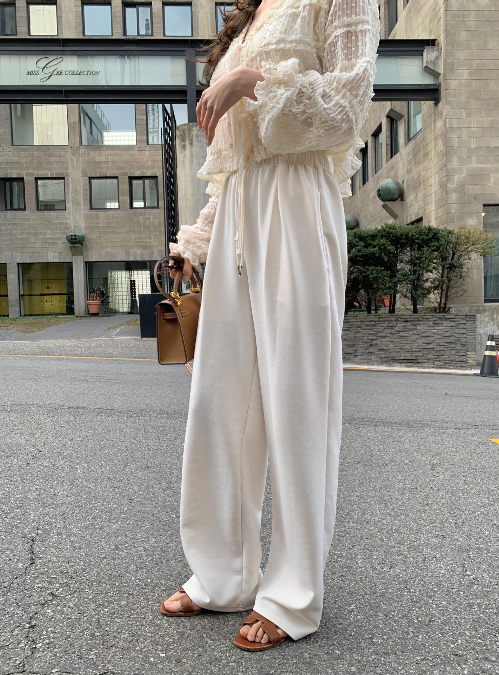 【F60311】春夏氣質甜美長袖雪紡開衫250401