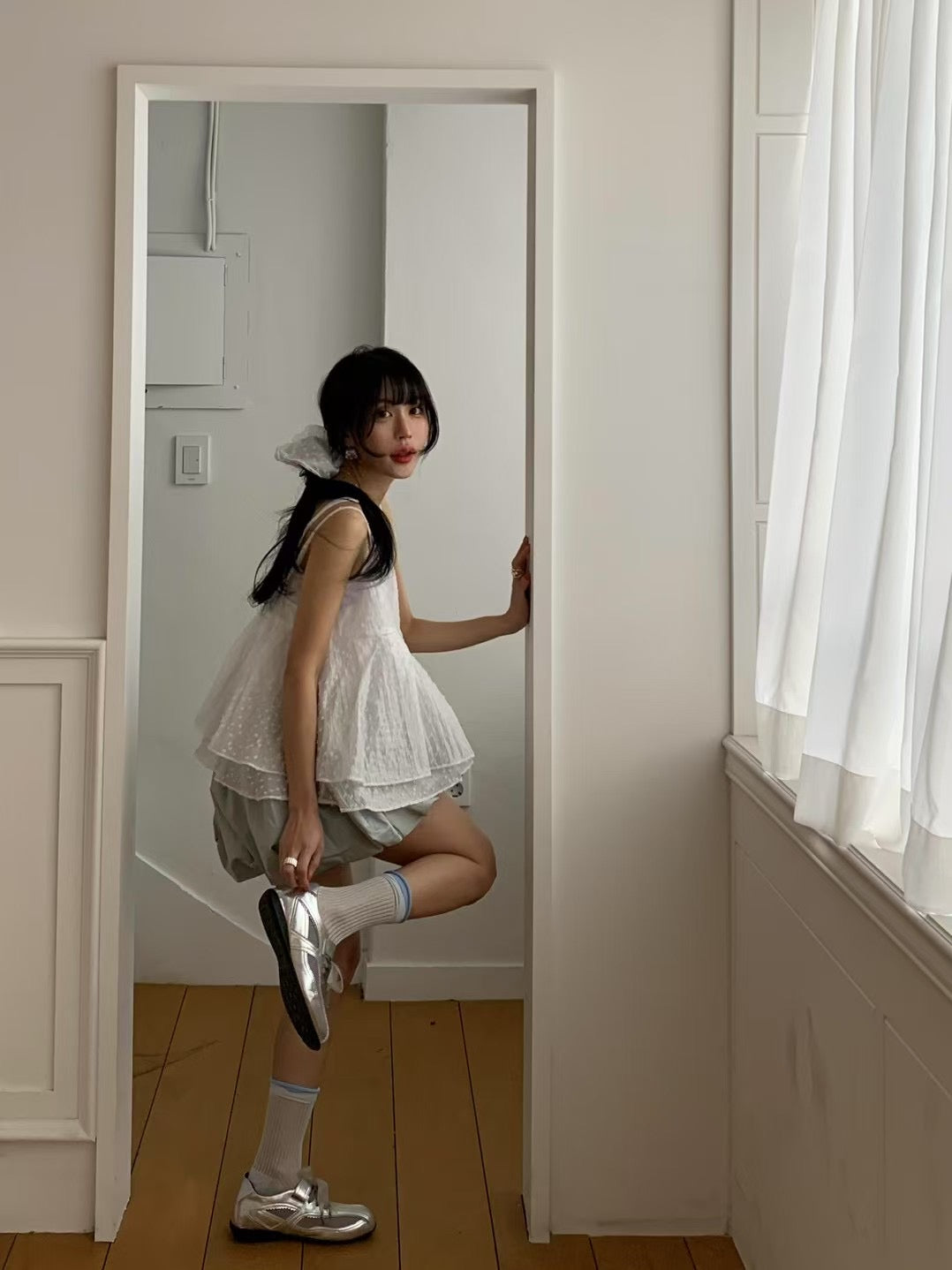 【F60302】夏季韓國甜美俏皮少女吊帶背心250401