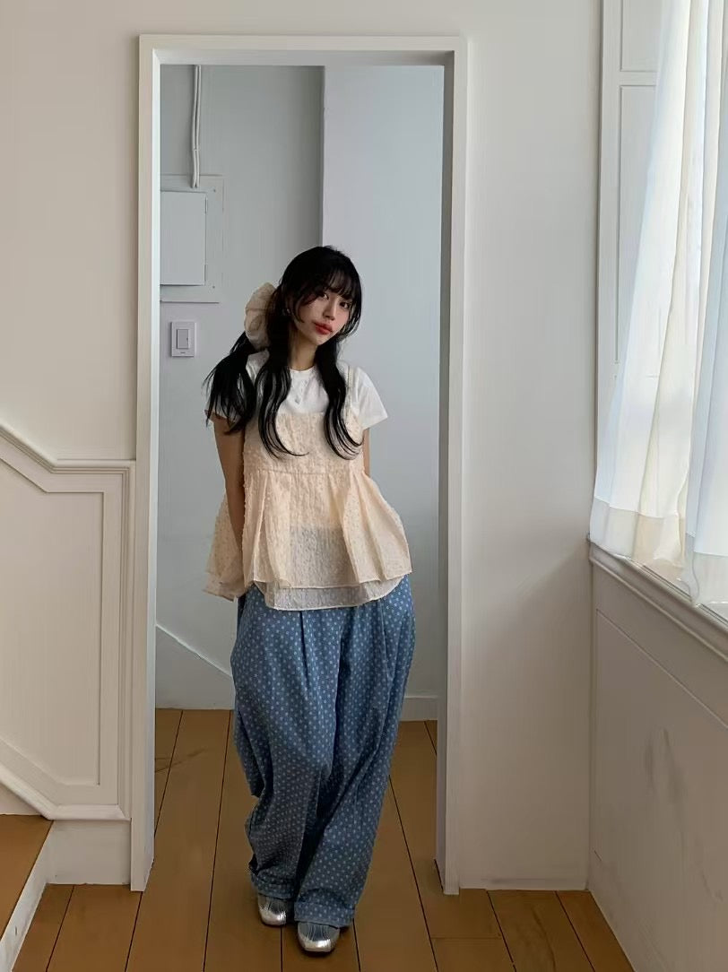 【F60302】夏季韓國甜美俏皮少女吊帶背心250401