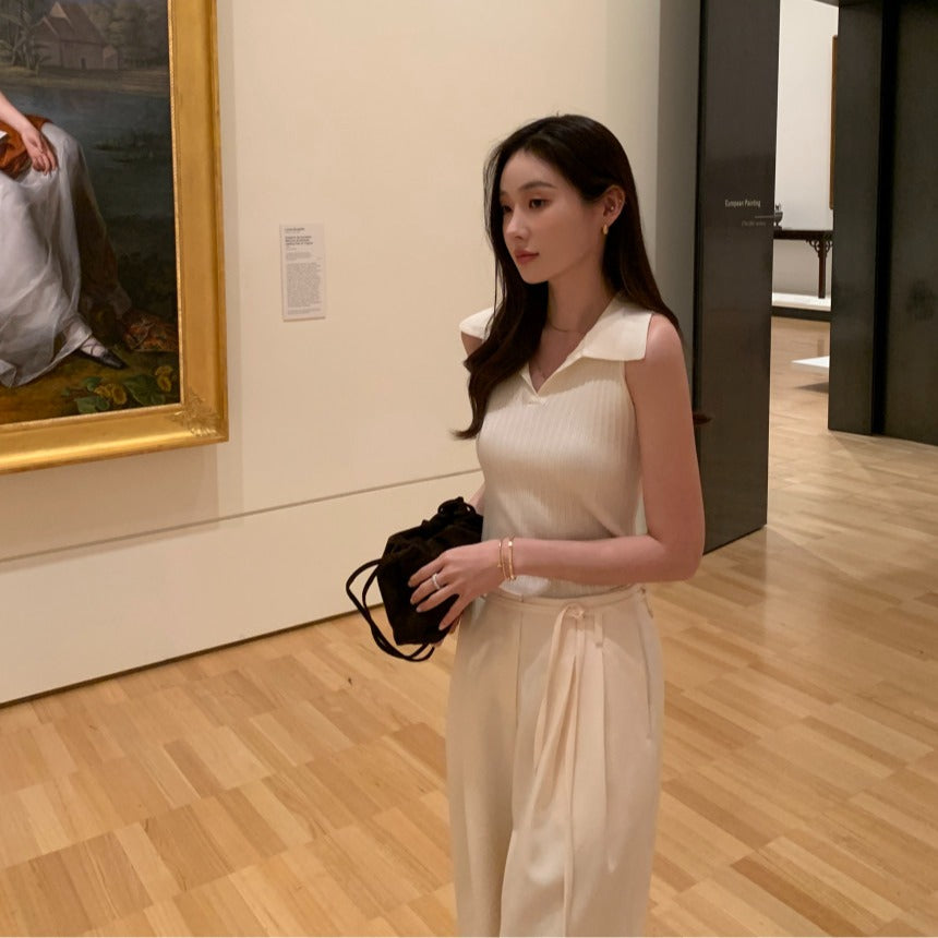【F60369】實拍法式氣質針織背心250512