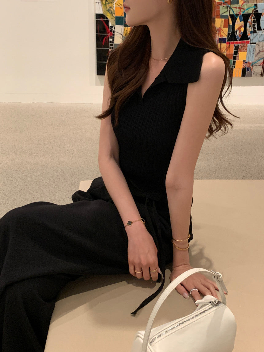 【F60369】實拍法式氣質針織背心250512