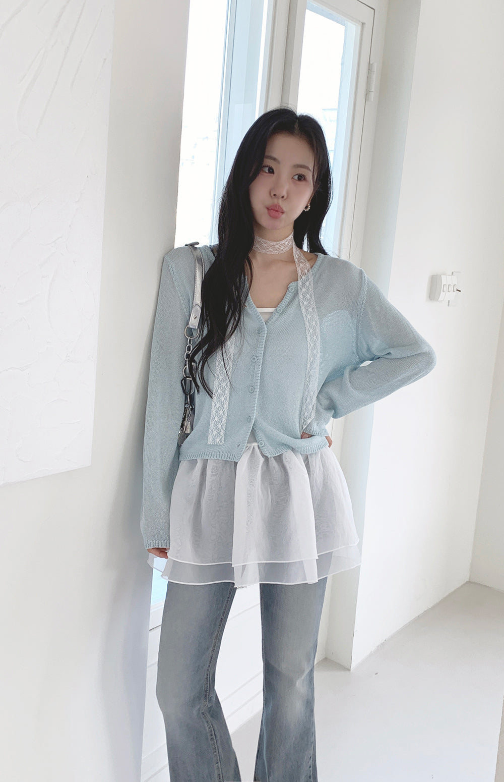 【F60368】實拍夏季芭蕾感復古雪紡吊帶背心250512