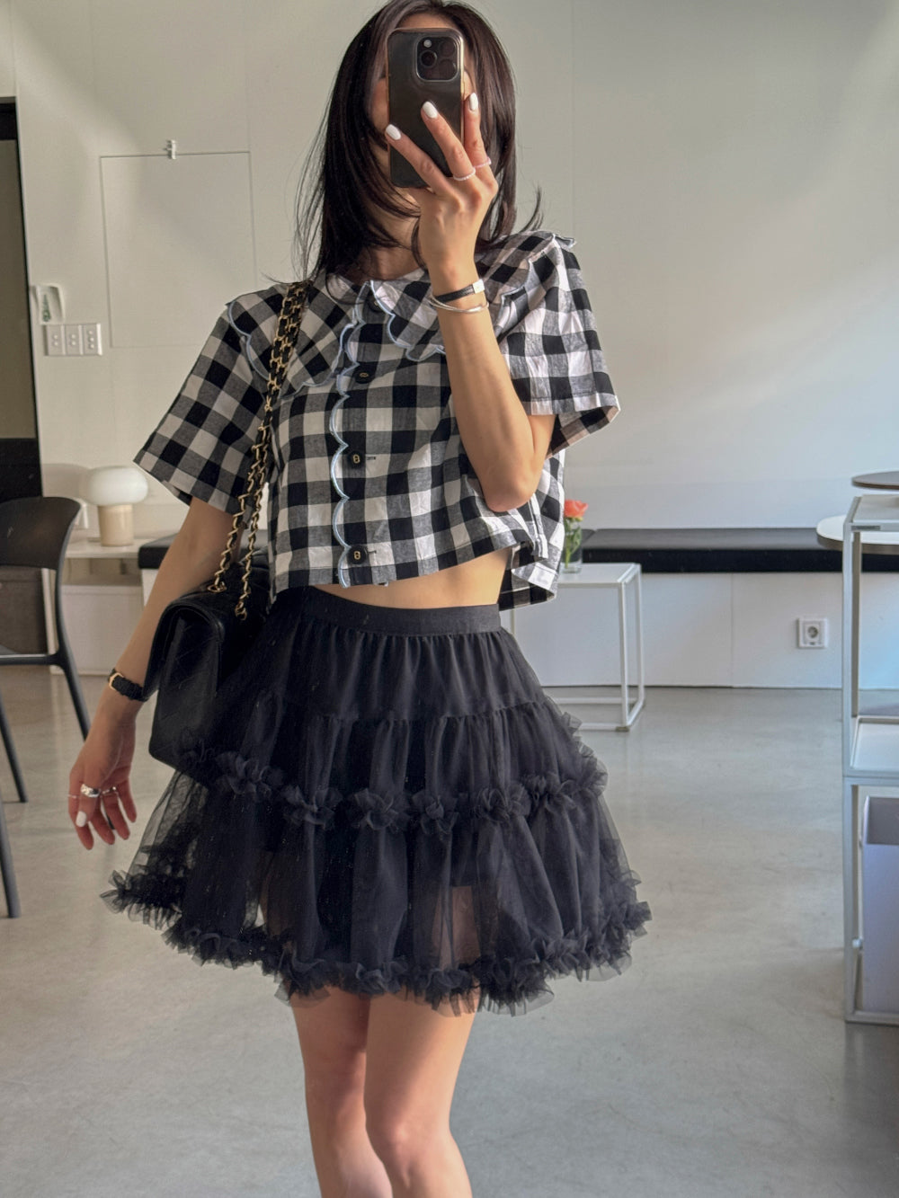 【F60415】韓國蓬蓬網紗甜美蛋糕裙(內有安全褲)250526