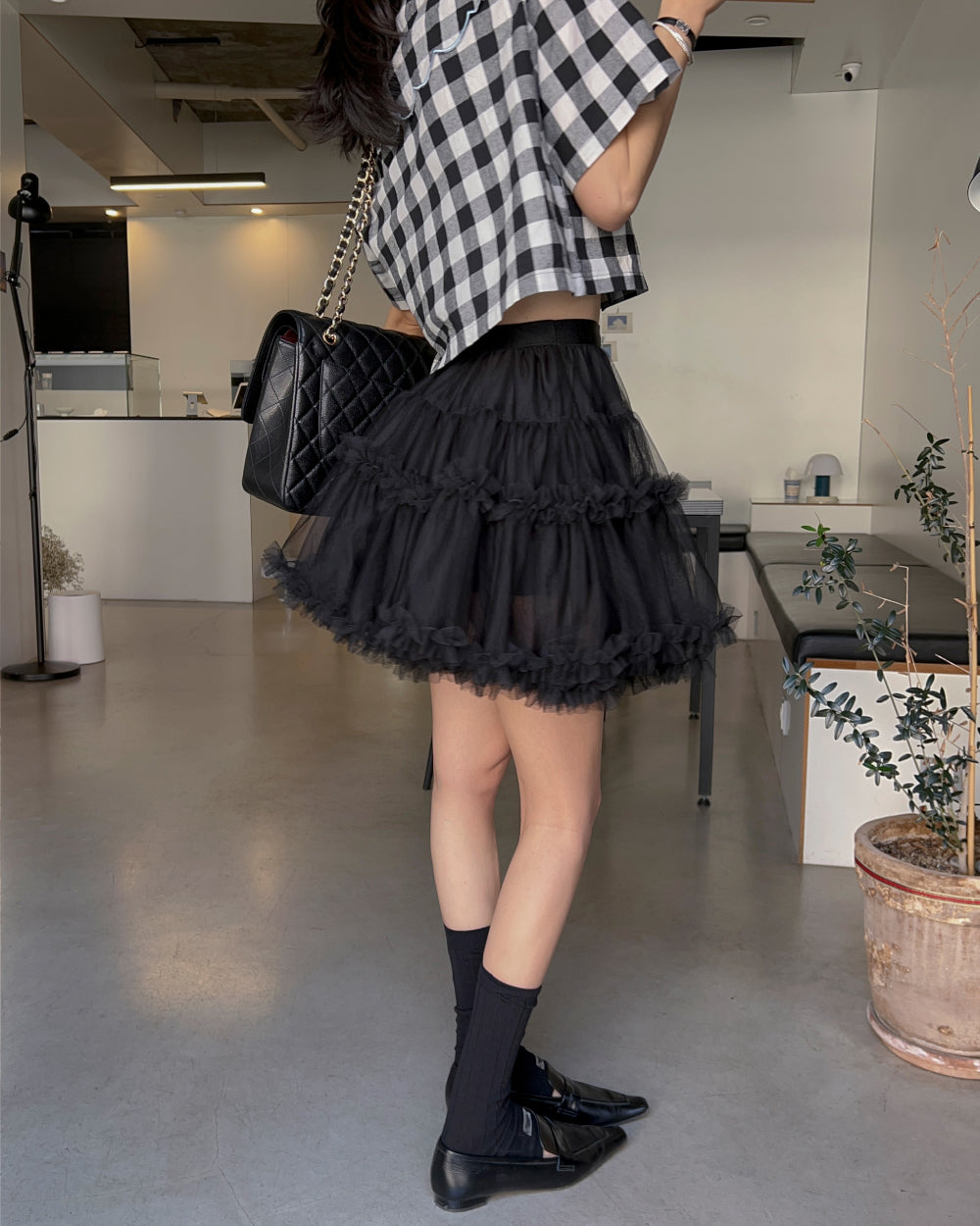 【F60415】韓國蓬蓬網紗甜美蛋糕裙(內有安全褲)250526