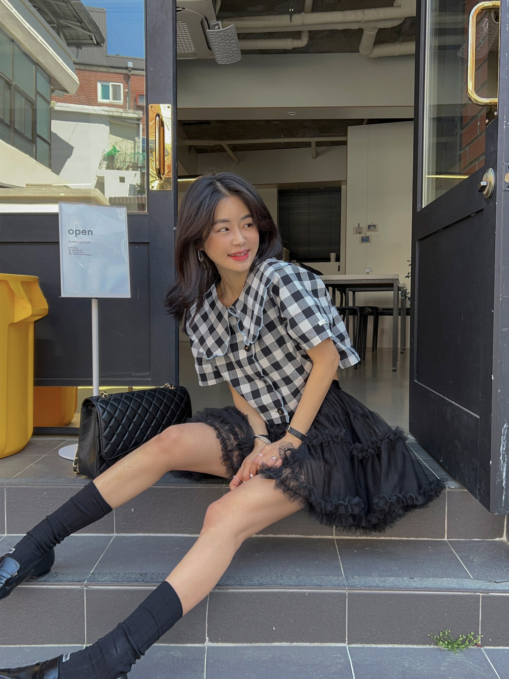 【F60415】韓國蓬蓬網紗甜美蛋糕裙(內有安全褲)250526
