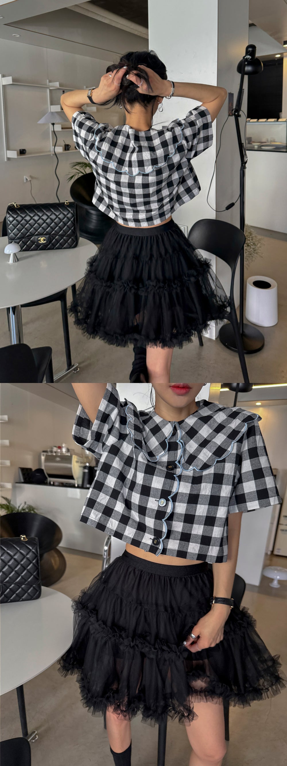 【F60415】韓國蓬蓬網紗甜美蛋糕裙(內有安全褲)250526
