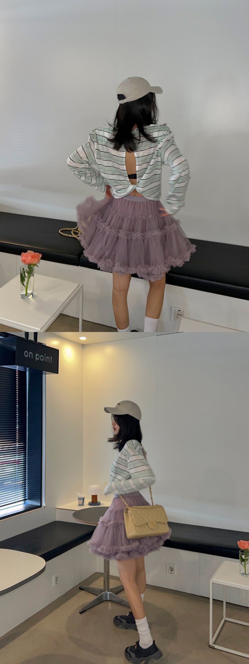 【F60415】韓國蓬蓬網紗甜美蛋糕裙(內有安全褲)250526