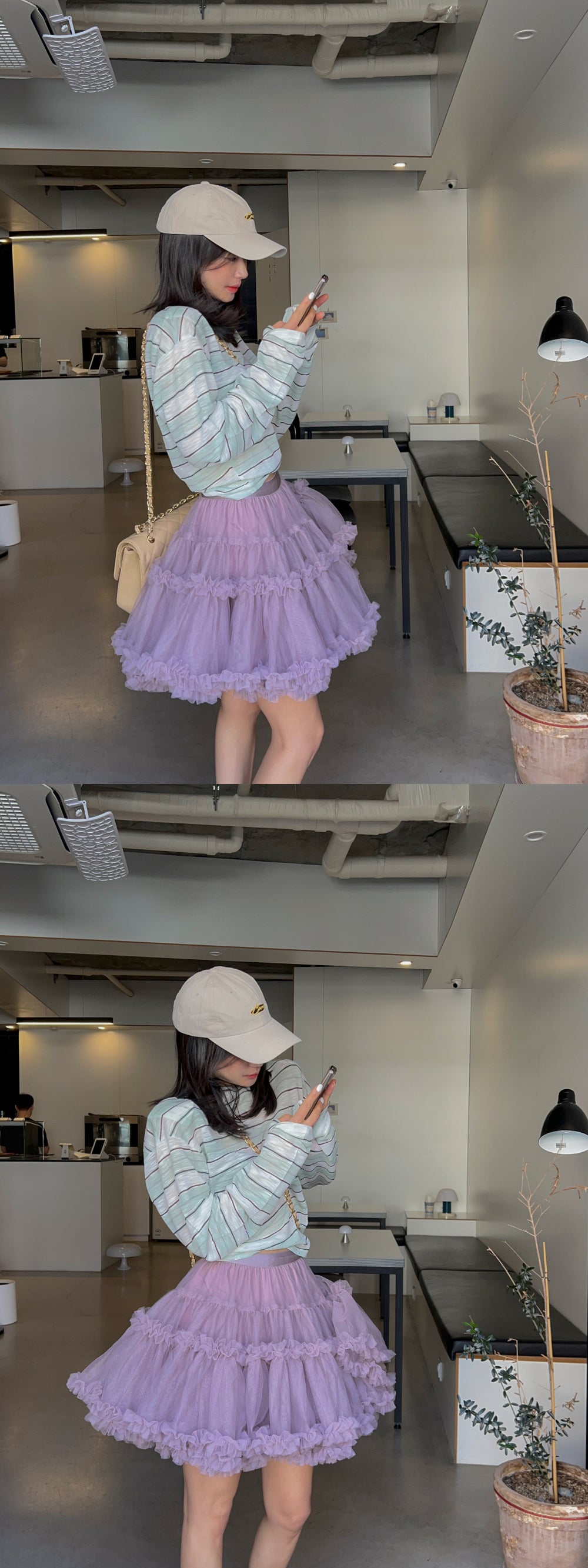 【F60415】韓國蓬蓬網紗甜美蛋糕裙(內有安全褲)250526