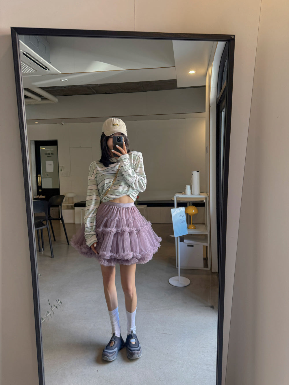 【F60415】韓國蓬蓬網紗甜美蛋糕裙(內有安全褲)250526